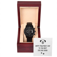 Black Chronograph Watch - Happy Pawther's Day