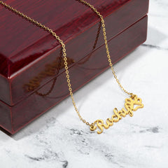 Personalized Paw Print Name Necklace (No MC)